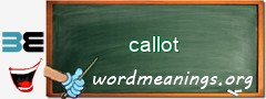 WordMeaning blackboard for callot